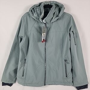 NEW Free Country Ladies Softshell Water Resistant Jacket Willow Blue Size XL NWT